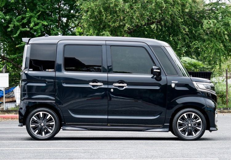 Suzuki Spacia 2022 660 Custom Hybrid XZ Turbo Sedan เบนซิน ไม่ติดแก๊ส เกียร์อัตโนมัติ ดำ รูปที่ 4