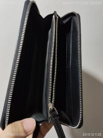 Takeo Kikuchi กระเป๋าสตางค์ใบยาวมีซิป สีดำ ใช้แล้ว รูปที่ 2