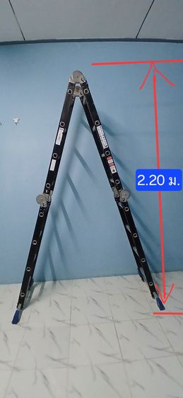 บันไดพับได้, บันไดตัว M , ตัว V , ตัว L , ปรับแนวตรงพาดผนังได้ รูปที่ 4