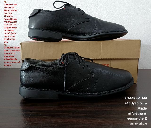 CAMPER Mil, Unisex 41EU(26.5cm) Genuine and Original ของแท้ มือ 2 สภาพเยี่ยม, รองเท้าหุ้มส้น CAMPER หนังแท้ พื้นเต็ม Soft และเชือกแท้ สวยมาก รูปที่ 15