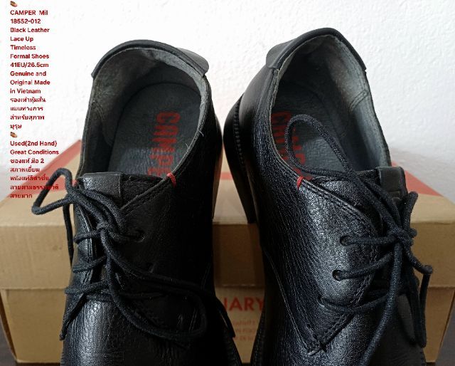 CAMPER Mil, Unisex 41EU(26.5cm) Genuine and Original ของแท้ มือ 2 สภาพเยี่ยม, รองเท้าหุ้มส้น CAMPER หนังแท้ พื้นเต็ม Soft และเชือกแท้ สวยมาก รูปที่ 7