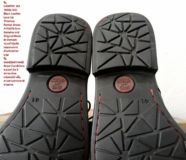 CAMPER Mil, Unisex 41EU(26.5cm) Genuine and Original ของแท้ มือ 2 สภาพเยี่ยม, รองเท้าหุ้มส้น CAMPER หนังแท้ พื้นเต็ม Soft และเชือกแท้ สวยมาก รูปที่ 11