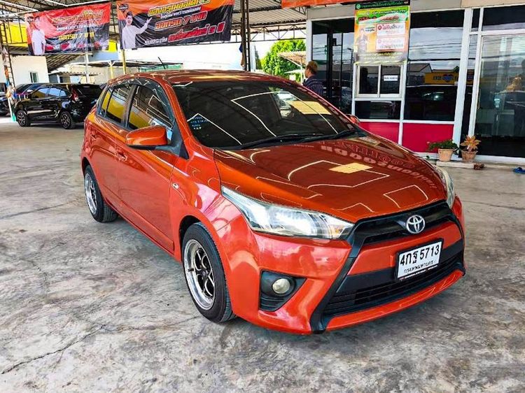 Toyota Yaris 2014 1.2 J Sedan เบนซิน ไม่ติดแก๊ส เกียร์อัตโนมัติ ส้ม รูปที่ 3
