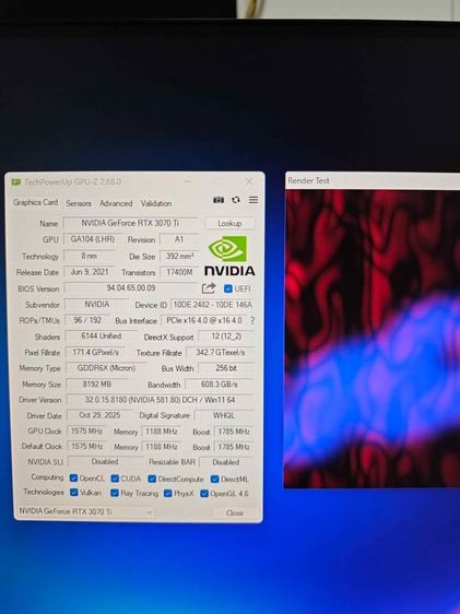 คอมยกชุดพร้อมจอ CPU I5 Gen11 RTX3070Ti 8GB Ram16GB M.2 500GB รูปที่ 8