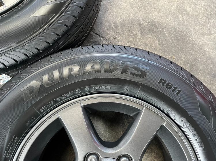 ✨ล้อแม็ก✨ISUZU D-Max Patinum ขอบ 15 สีเทาดำ พร้อมยางใหม่💯215-70-15 Bridgestone💥ปลายปี 25💥 รูปที่ 7