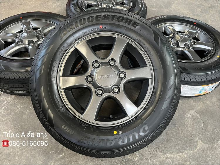 ✨ล้อแม็ก✨ISUZU D-Max Patinum ขอบ 15 สีเทาดำ พร้อมยางใหม่💯215-70-15 Bridgestone💥ปลายปี 25💥 รูปที่ 2