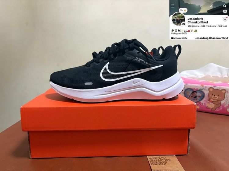 ผู้หญิง ดำ รองเท้าวิ่ง ขาย Nike Downshifter 12 แท้ มือ 1 