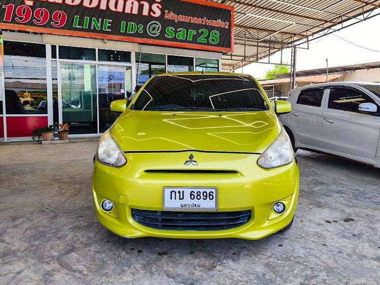 Mitsubishi Mirage 2013 1.2 GLS Sedan เบนซิน ไม่ติดแก๊ส เกียร์อัตโนมัติ เขียว รูปที่ 2