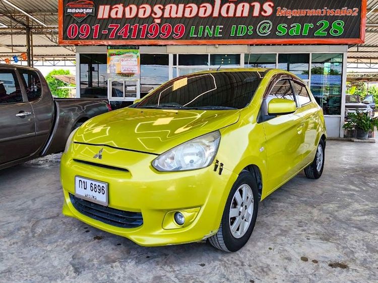 รถ Mitsubishi Mirage 1.2 GLS สี เขียว