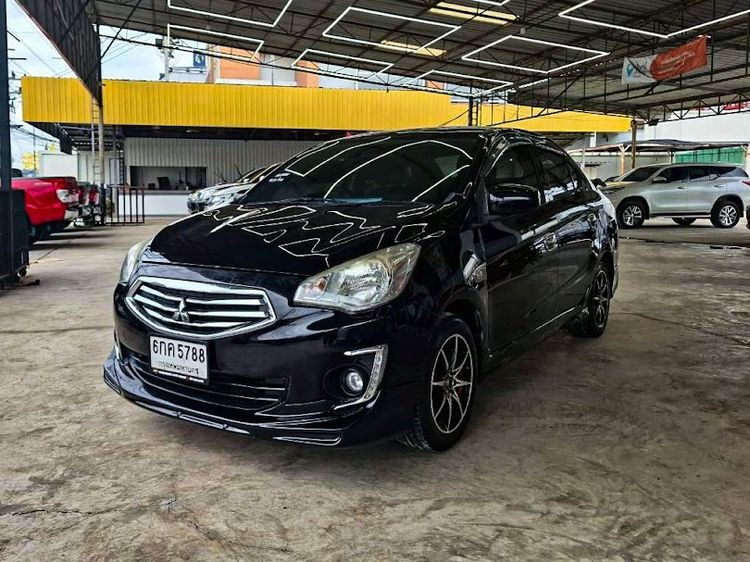 Mitsubishi Attrage 2016 1.2 GLX Sedan เบนซิน ไม่ติดแก๊ส เกียร์อัตโนมัติ ดำ