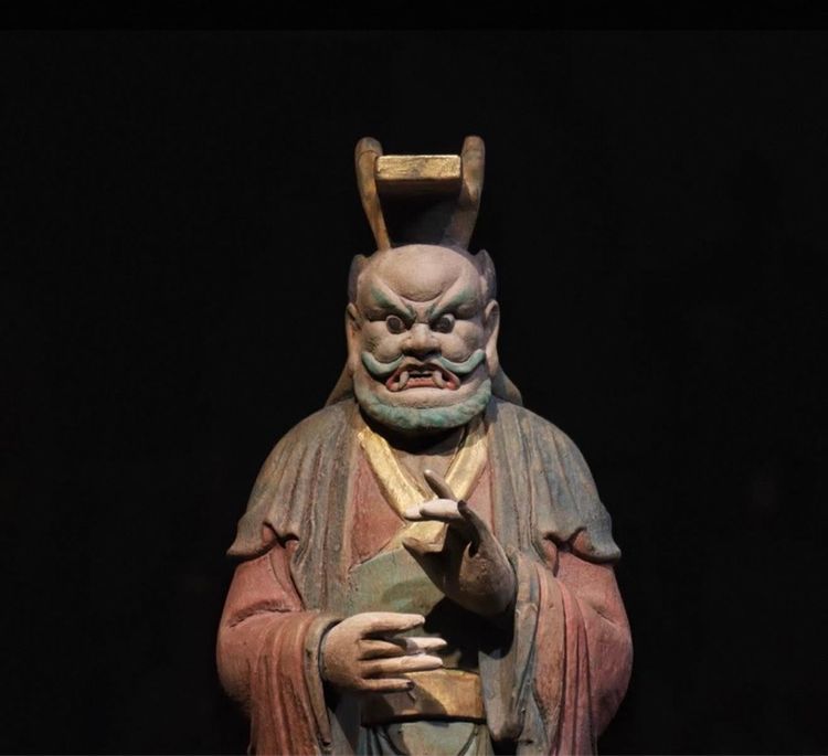 ✨รูปแกะสลักไม้โบราณของ จางเทียนซือ 