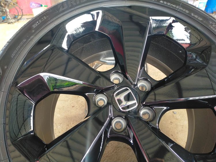 แม็กฮอนด้า accord hybrid g10 สีอบpowder coat ขอบ18กว้าง8 et50 พร้อมยางบริสโตน 235 45 18 ปี23 ใส่ accord HRV อื่นๆ 5 รู 114 16400 รูปที่ 5