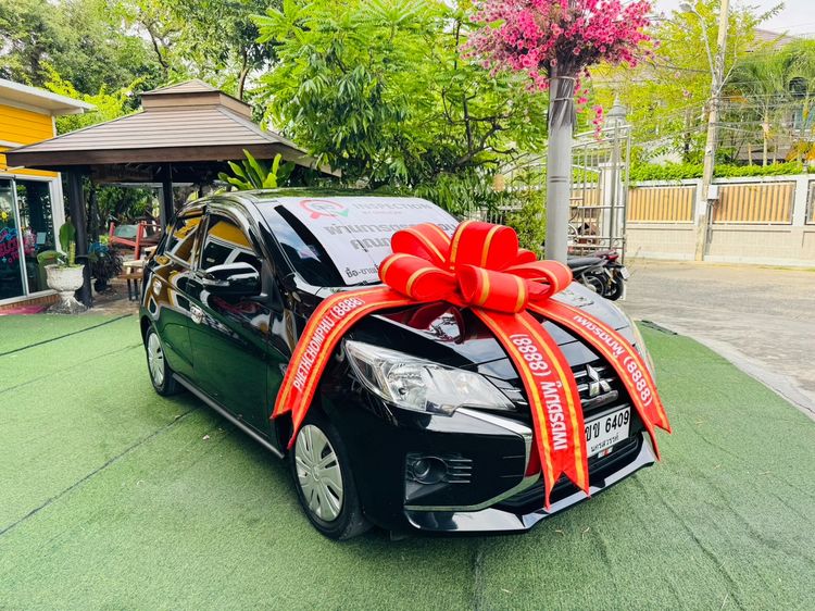 Mitsubishi Mirage 2023 1.2 GLX Sedan เบนซิน ไม่ติดแก๊ส เกียร์อัตโนมัติ ดำ รูปที่ 3