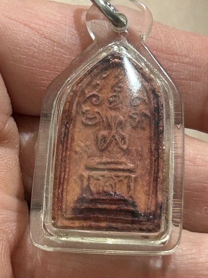 พระกรุวัดชนะสงคราม พิมพ์พระปิดตา เนื้อแดง คราบกรุ  รูปที่ 11