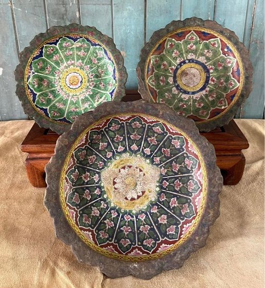 พานดินอยุธยา 3 ใบ