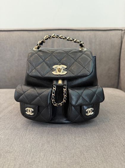 ไม่ระบุ ดำ หนังแท้ กระเป๋า Chanel DUMA small