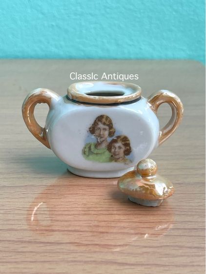 ชุดน้ำชากระเบื้องจิ๋ว เก่าสะสม รูปที่ 11