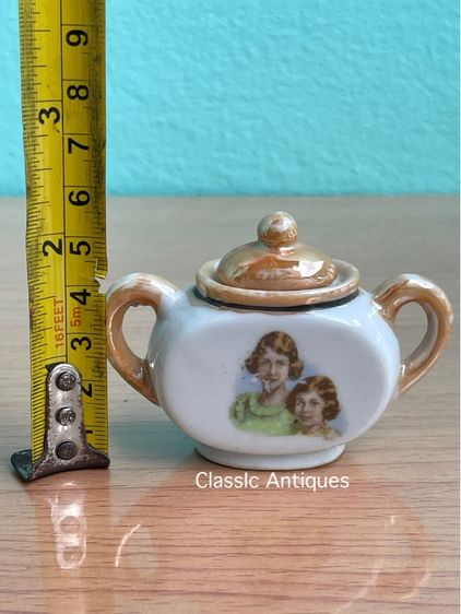 ชุดน้ำชากระเบื้องจิ๋ว เก่าสะสม รูปที่ 17