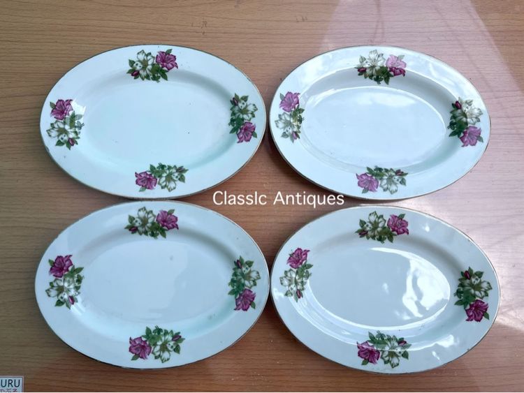 จาน เปล ดอกผักบุ้ง โบราณเก่าสะสม