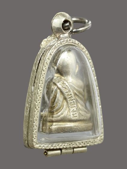 รูปหล่อหลวงพ่อเงิน พิมพ์คอแอล ปี 2515 วัดบางคลาน จ.พิจิตร พร้อมตลับ รูปที่ 4