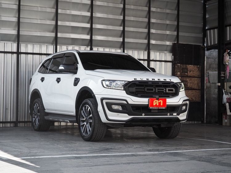 Ford Everest 2019 2.0 Titanium Plus 4WD Utility-car ดีเซล ไม่ติดแก๊ส เกียร์อัตโนมัติ ขาว รูปที่ 3