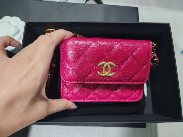 CHANEL coin purse with chain รูปที่ 3