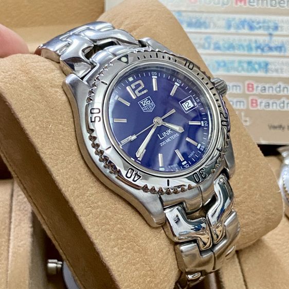 Tag Heuer Link หน้าสีน้ำเงิน Boy Size. สายเงาสลับด้าน