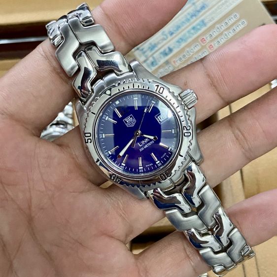 Tag Heuer Link หน้าสีน้ำเงิน Boy Size. สายเงาสลับด้าน รูปที่ 4
