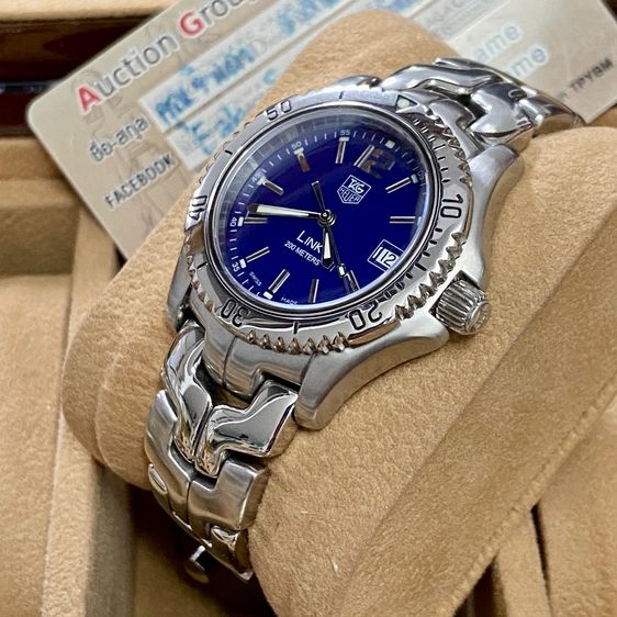 Tag Heuer Link หน้าสีน้ำเงิน Boy Size. สายเงาสลับด้าน รูปที่ 2