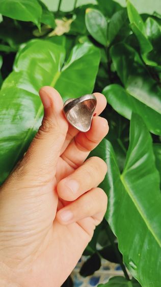 แหวนโลหะเงินหัวนิ่มแท้ทรงหยดน้ำ รูปที่ 6