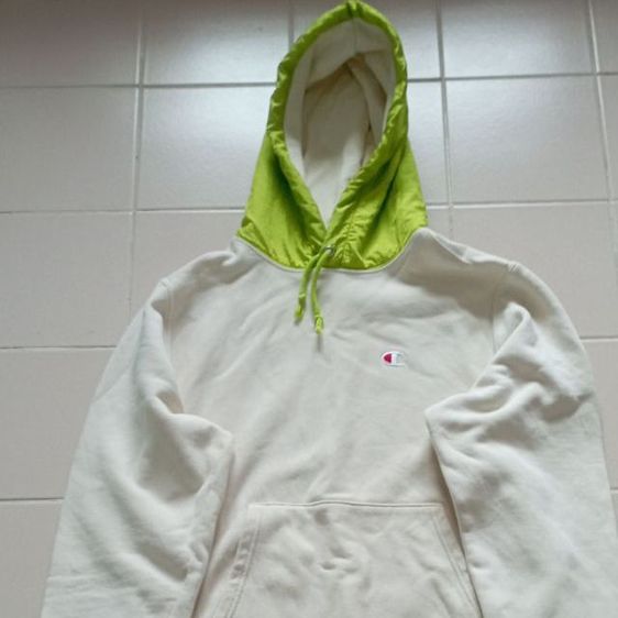 เสื้อสวมหัวฮู้ดดี้ Champion สีเทาแขนยาว ไซส์ M ของแท้