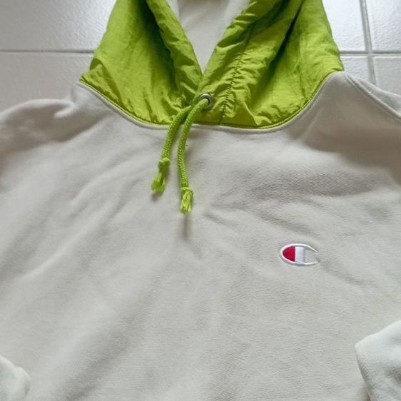 เสื้อสวมหัวฮู้ดดี้ Champion สีเทาแขนยาว ไซส์ M ของแท้ รูปที่ 7