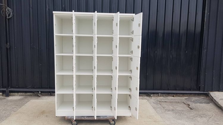 ตู้ล็อคเกอร์ไม้ 20 ช่อง สีขาว รูปที่ 5