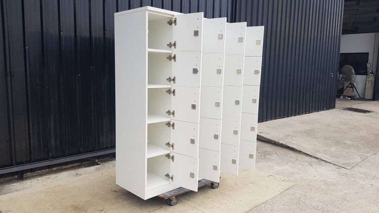 ตู้ล็อคเกอร์ไม้ 20 ช่อง สีขาว รูปที่ 7