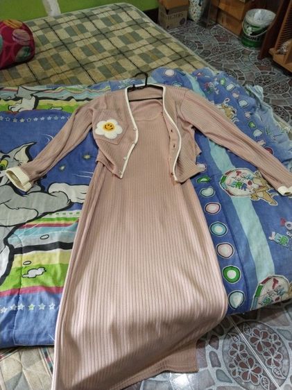 ชุดเดรสแขนสั้นแขนยาวsml รูปที่ 4