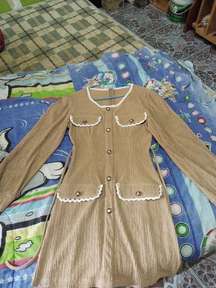 ชุดเดรสแขนสั้นแขนยาวsml รูปที่ 2