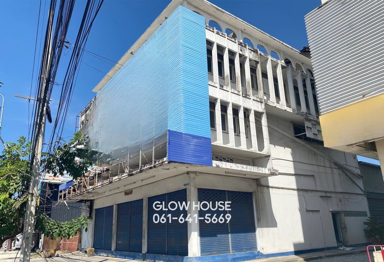 TD800 ให้เช่าอาคารพาณิชย์ 3.5 ชั้น + โกดัง + พื้นที่จอดรถ ติดถนนใหญ่เทพารักษ์ ใกล้ MRT ทิพวัล 1,152 ตร.ม. อาคารพาณิชย์ขนาดใหญ่ 