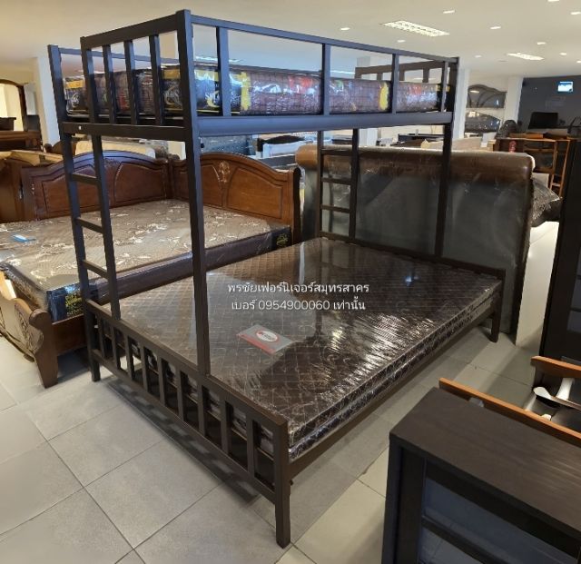 เตียง 2 ชั้น ทำจากเหล็กกล่องหนา ขนาดบน3.5ฟุต-ล่าง5ฟุต✅️จัดส่งพร้อมบริการติดตั้งกทมปริมณฑล❌️ตจว.ไม่ได้จัดส่ง รูปที่ 2