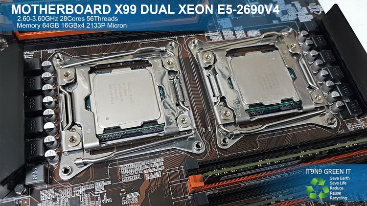 เมนบอร์ด Motherboard X99 Dual Xeon E5-2690V4 RAM REG ECC 64GB DDR4 2133P Micron รูปที่ 3