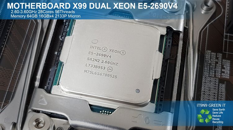 เมนบอร์ด Motherboard X99 Dual Xeon E5-2690V4 RAM REG ECC 64GB DDR4 2133P Micron รูปที่ 5