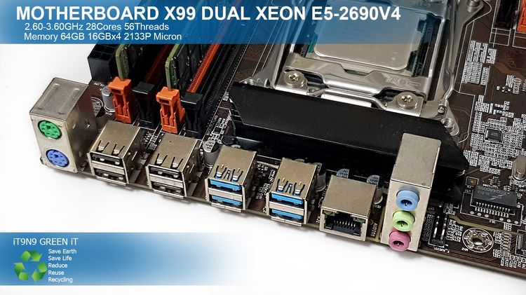 เมนบอร์ด Motherboard X99 Dual Xeon E5-2690V4 RAM REG ECC 64GB DDR4 2133P Micron รูปที่ 4