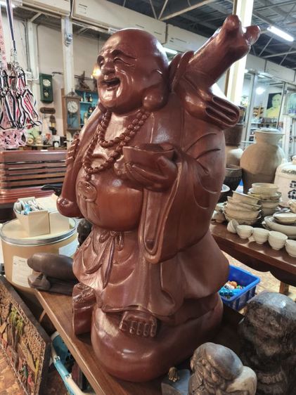 พระสังกัจจายน์ไม้ แบกถุงเงิน รูปที่ 3