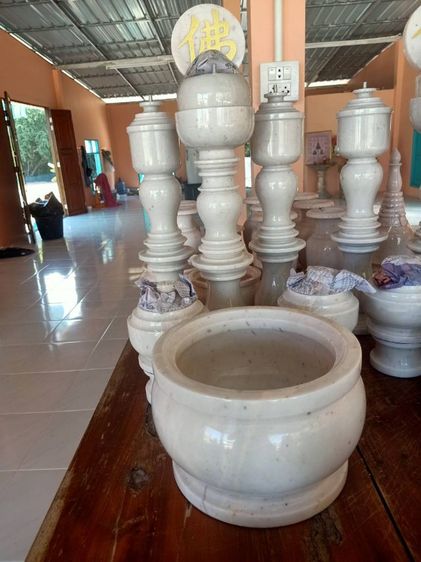 ตะเกียงไต้หวันหินอ่อนแท้ขนาดเสากลางสูง69เซนติเมตรราคาชุดละ