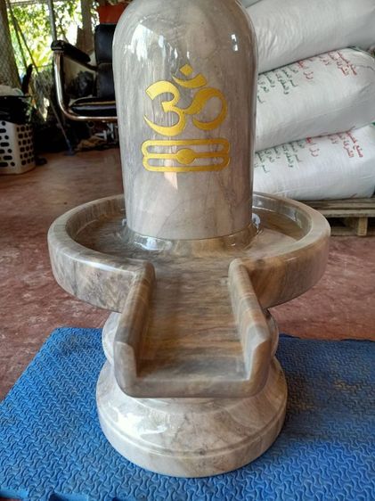 ศิวลึงค์หินอ่อนแท้ขนาดฐานล่างกว้าง 9 นิ้วราคา รูปที่ 2