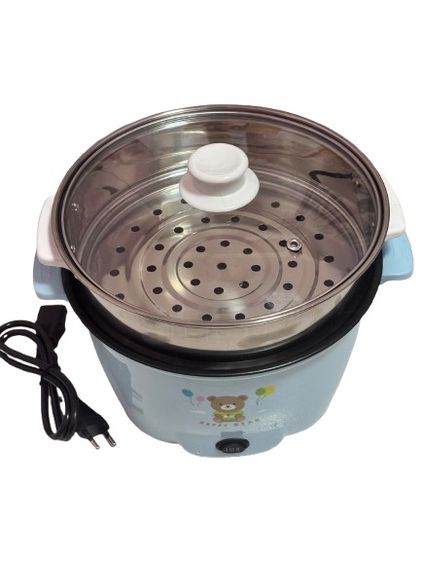 หม้อและกระทะ หม้อไฟฟ้าอเนกประสงค์ กระทะไฟฟ้าเอนกประสงค์ ไม่ติดหม้อ หม้อไฟฟ้า หุงข้าว อุ่น ตุ๋น ต้ม นึ่ง ลายหมี