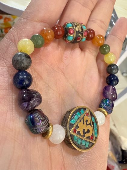 ✅ สร้อยข้อมือ หินมงคล พร้อมชาร์มธิเบตแท้ สวยงาม รูปที่ 6