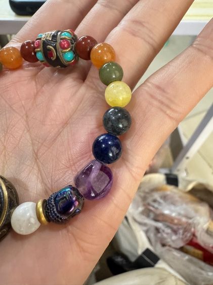 ✅ สร้อยข้อมือ หินมงคล พร้อมชาร์มธิเบตแท้ สวยงาม รูปที่ 5