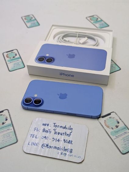 ขาย เทิร์น iPhone 16 256 ศูนย์ไทย สภาพสวย อุปกรณ์ครบยกกล่อง ประกันยาว 3 เดือน สุขภาพแบต 100 เพียง 21,590 บาท ครับ 