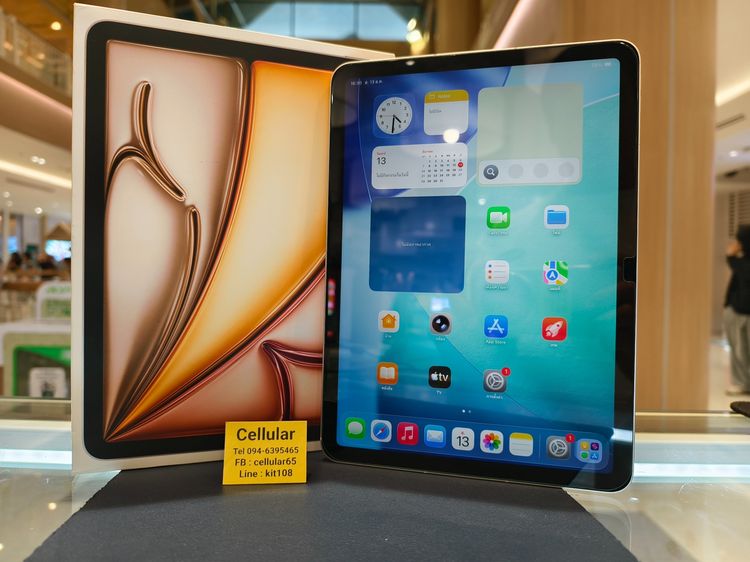 iPad Air6 11 M2 256GB ใส่ซิม ประกันศูนย์5เดือนกว่า ครบกล่อง รูปที่ 2