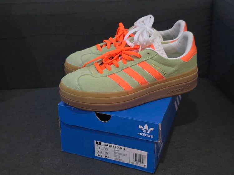 adidas Gazelle Bold Semi Green Spark รูปที่ 6